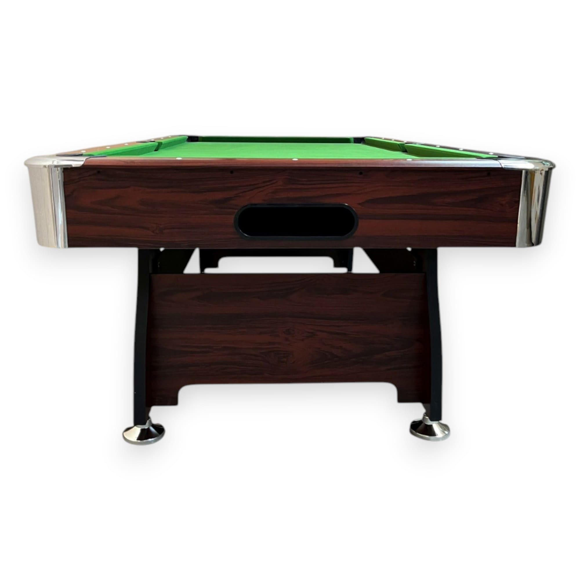 8 Foot Pool Table with Green Felt and Ball Return