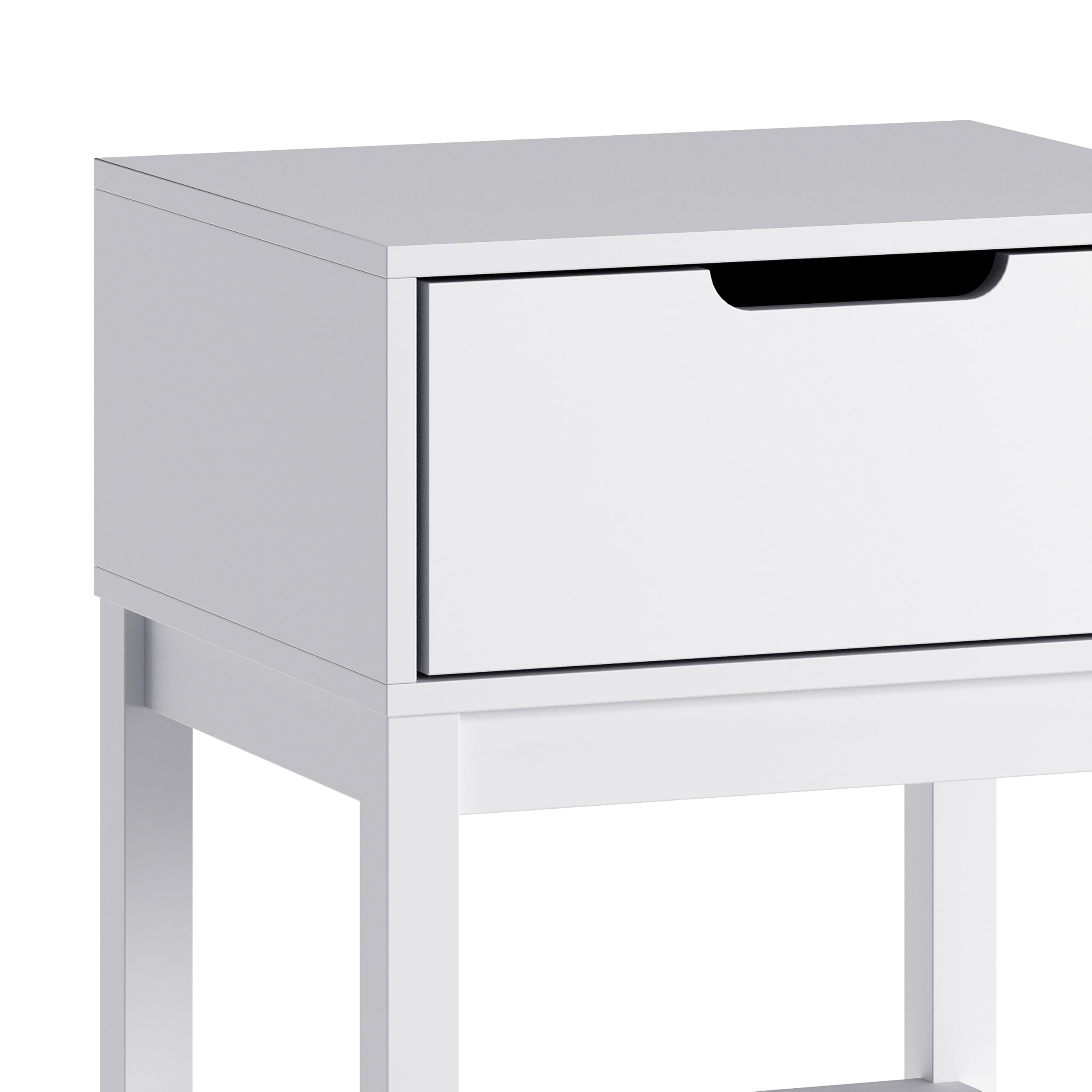 Kids Wood Nightstand with Drawer and Shelf