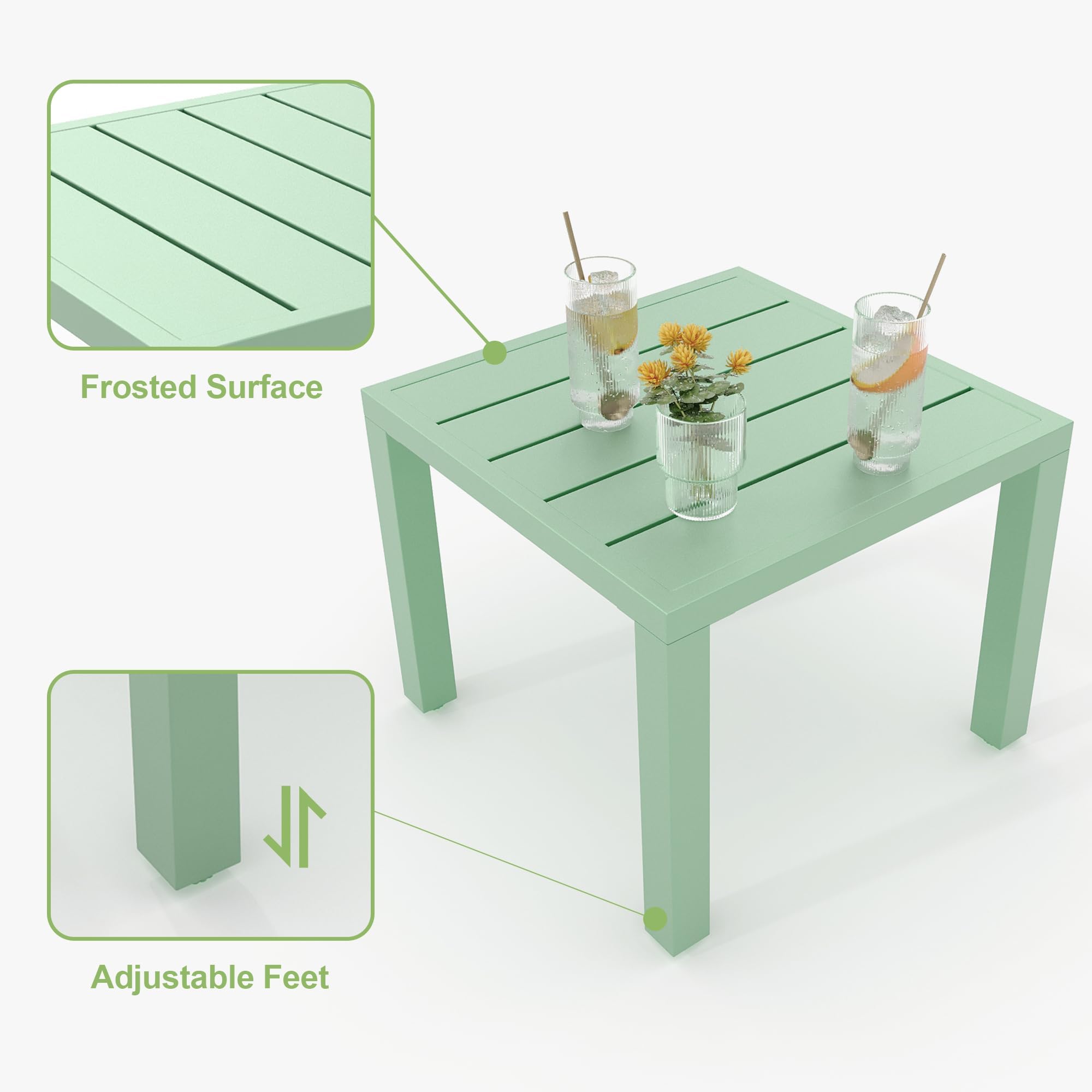 3-Piece Patio Bistro Set with Stackable Chairs