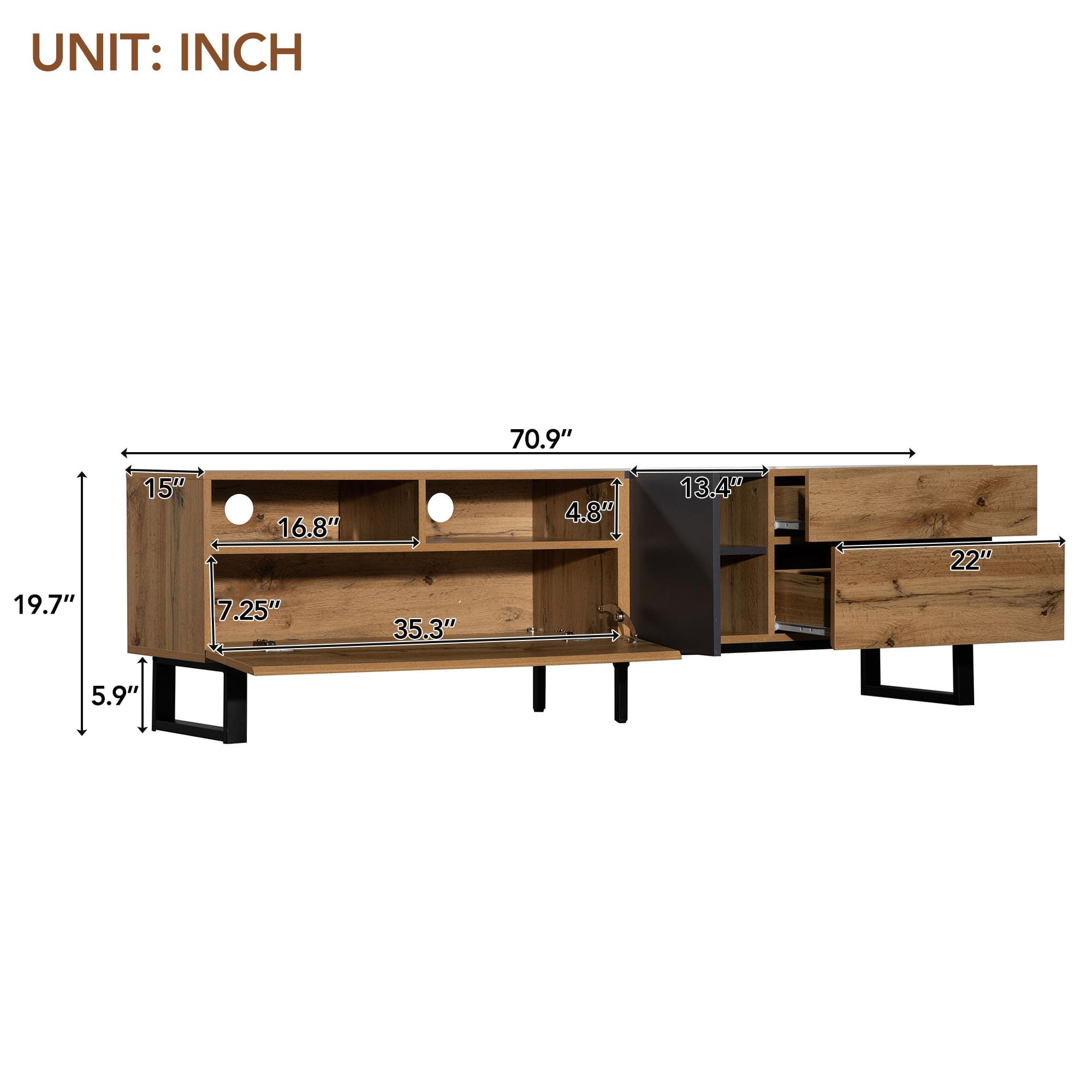 Modern TV Entertainment Center with Storage
