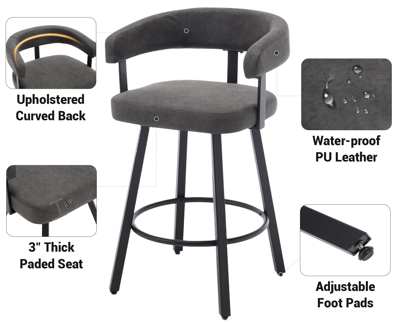 Counter Height Bar Stools Set of 4