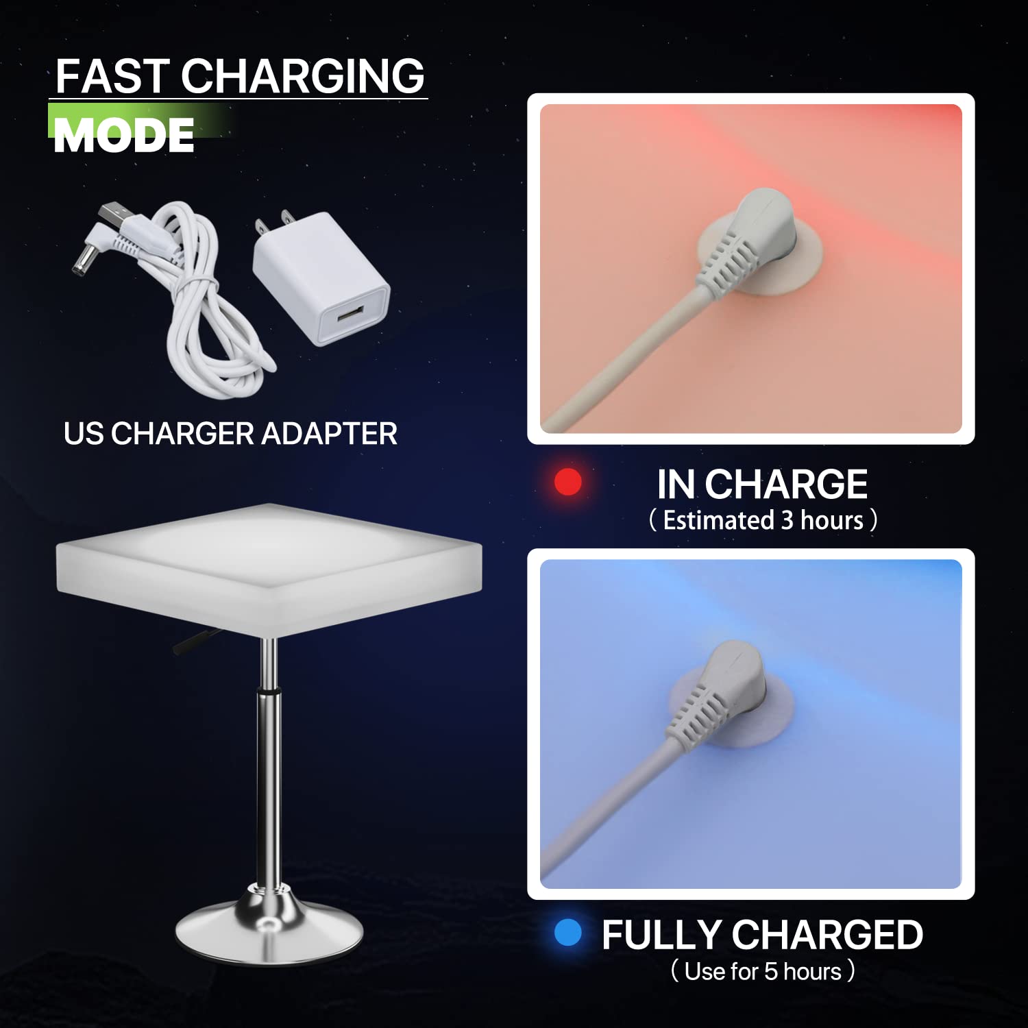 LED Cocktail Table with Remote Control