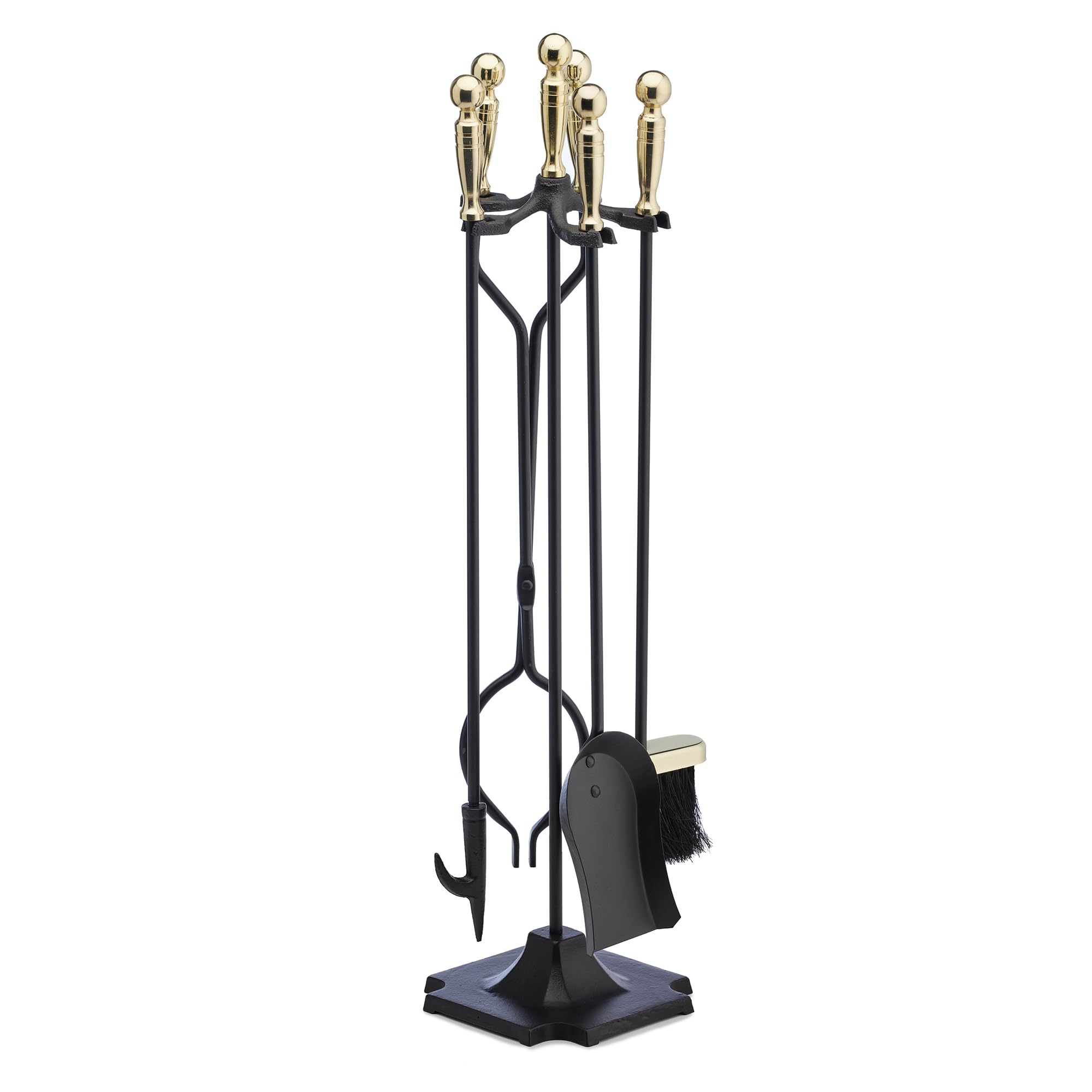 5-Piece Fireplace Tool Set Bronze Black