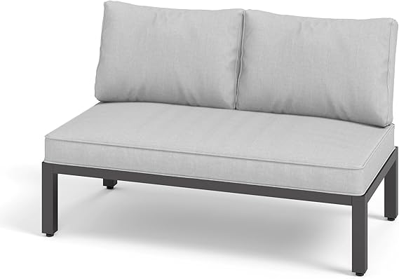 7 Piece Outdoor Patio Furniture Set Metal Sectional Sofa with Cushions