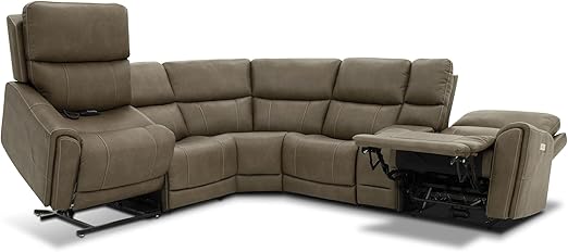 5-Seater Power Lift Reclining Sectional Sofa