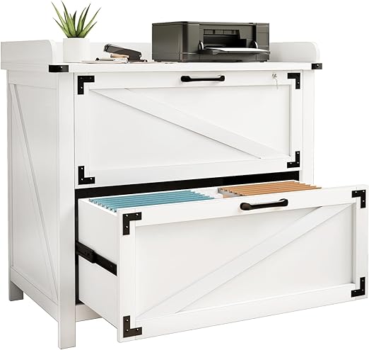 2 Drawer File Cabinet with Lock