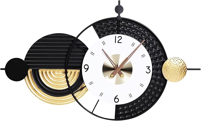 Large Modern Feather Wall Clock