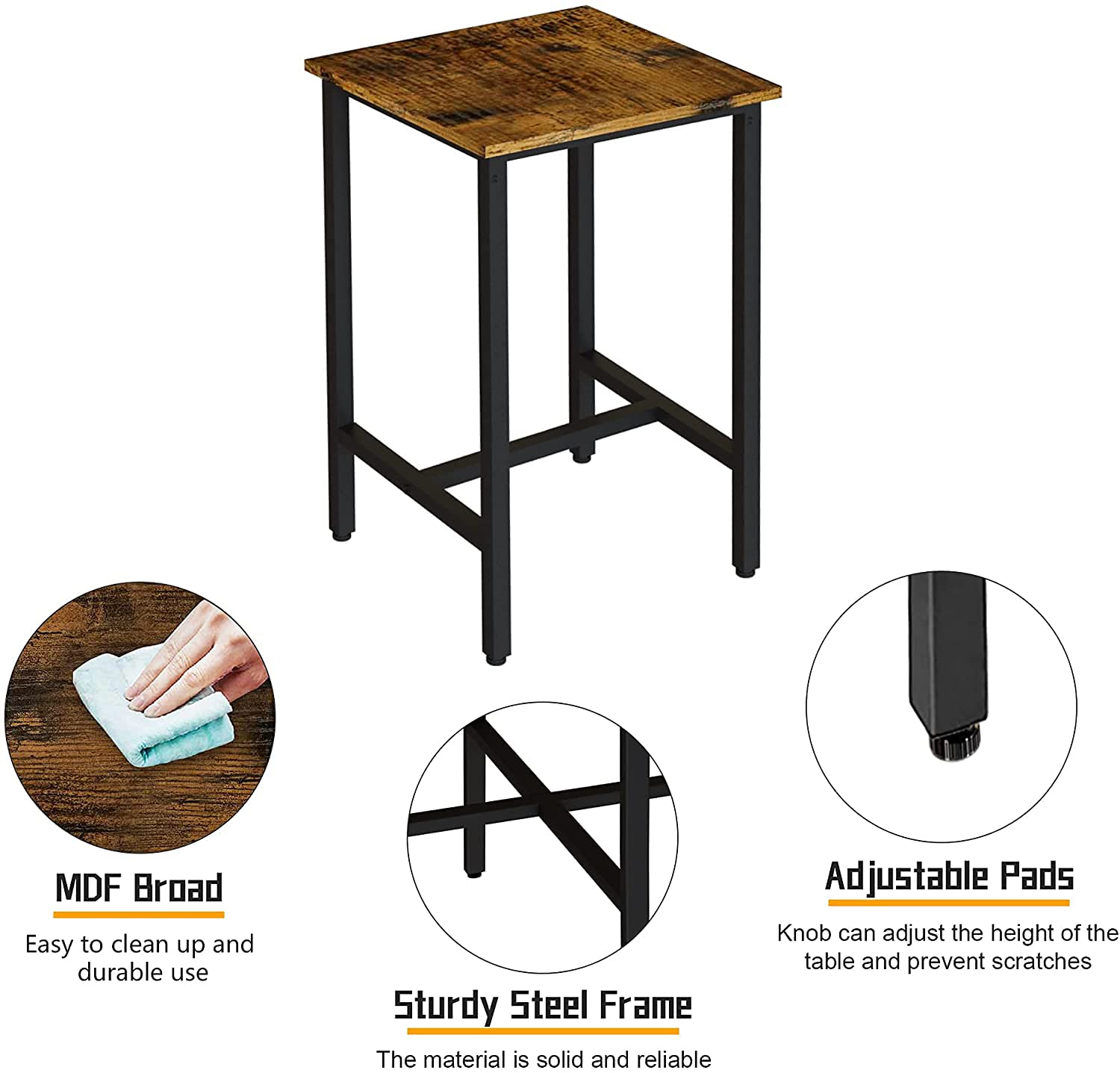 3 Piece Pub Dining Set Counter Height