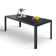 Outdoor Aluminum Dining Table for 6-8 People