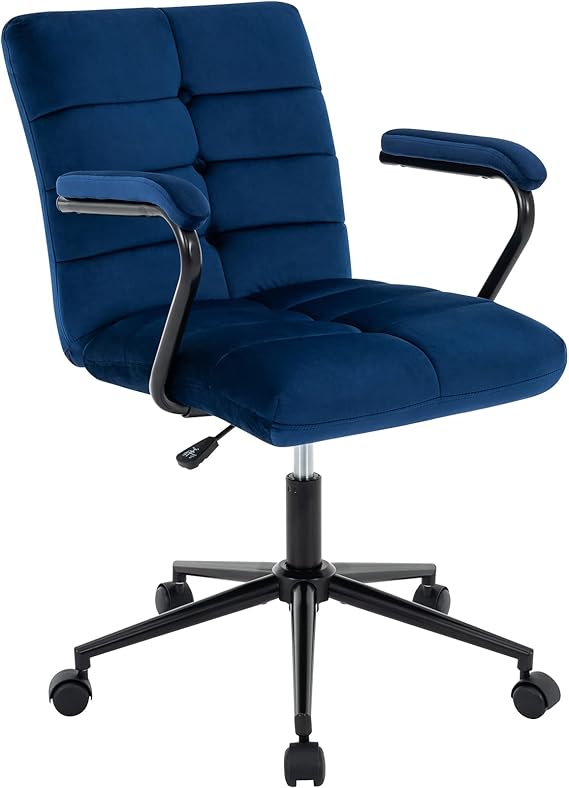 Velvet Home Office Desk Chair with Wheels