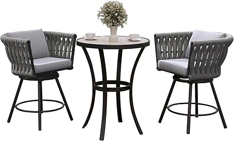 Outdoor Swivel Bar Stools Set of 2