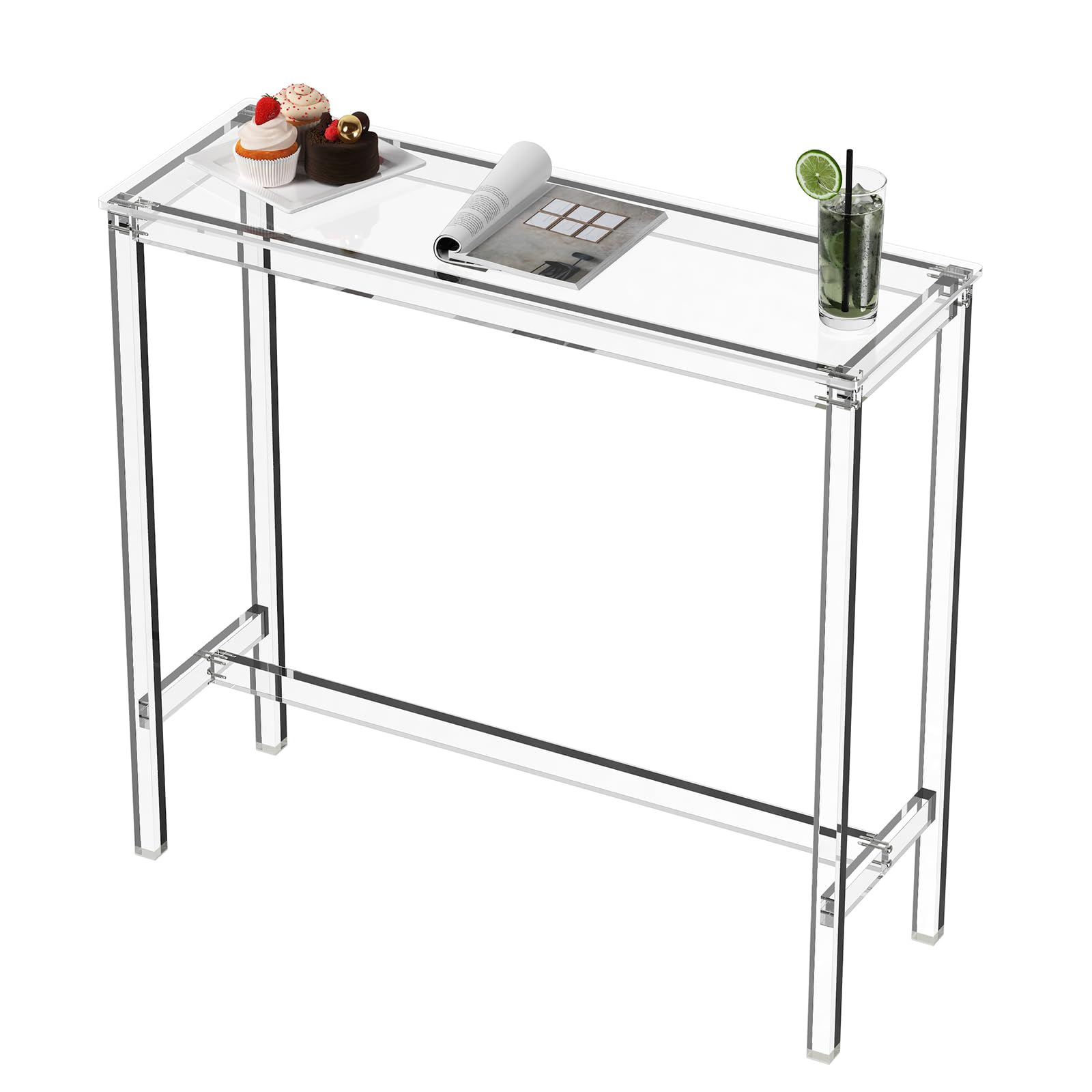 Clear Acrylic Counter Height Bar Table