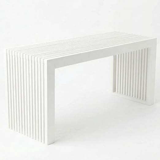 36 Inch Bamboo Bench Waterfall Black