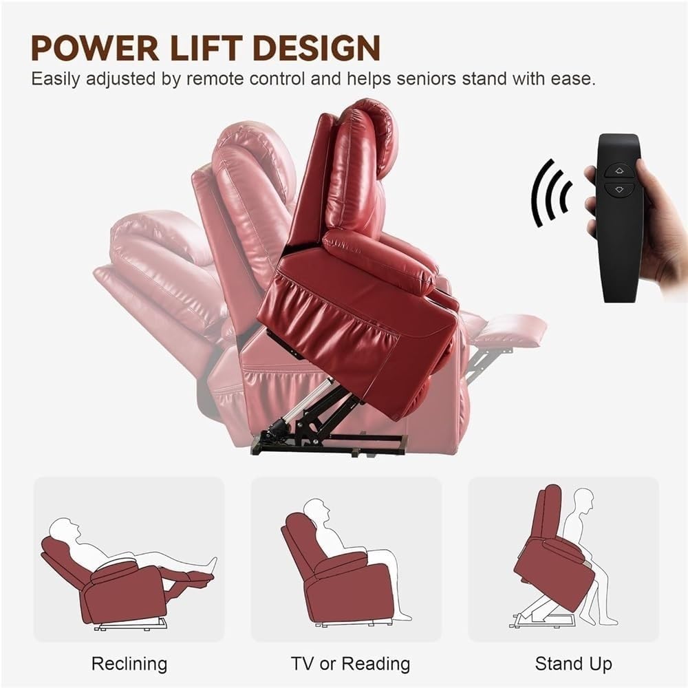 Electric Lift Recliner Chair with Massage and Heat