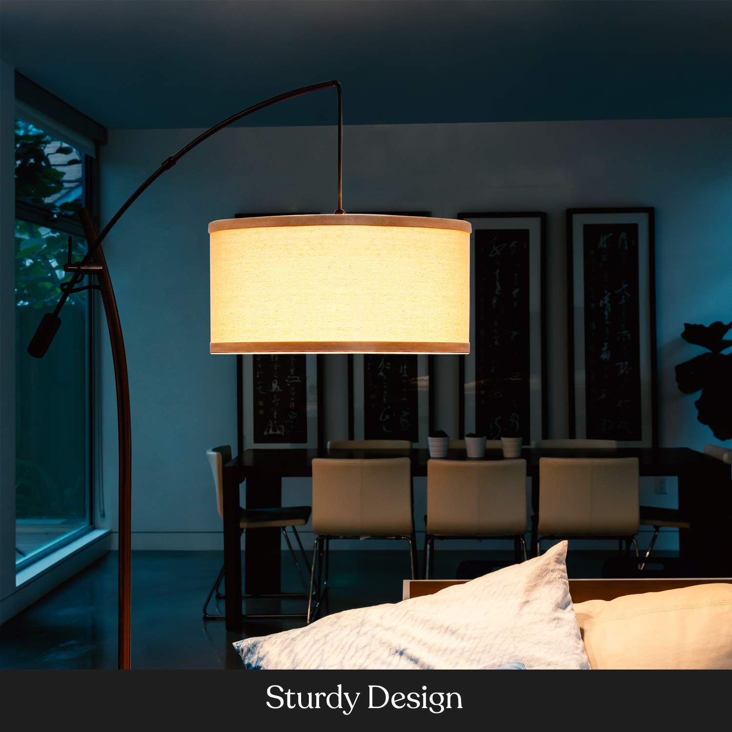 Grayson LED Arc Floor Lamp with Adjustable Height