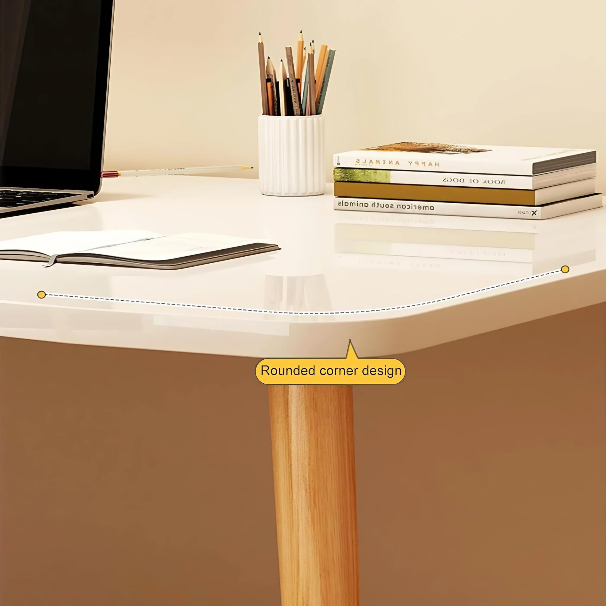 Modern White Wooden Computer Desk