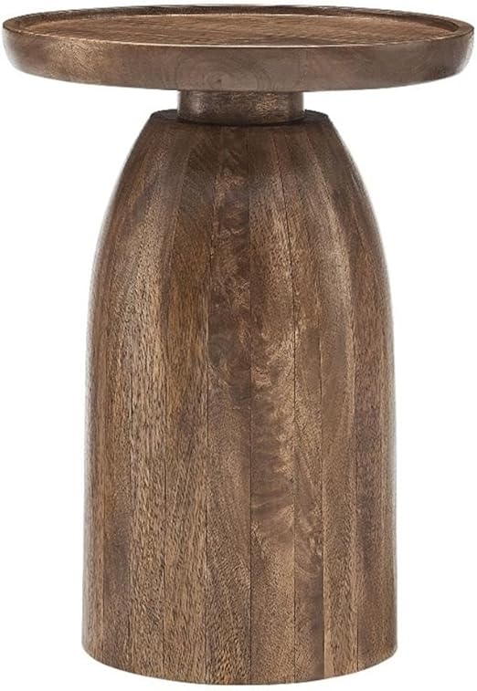 Mango Wood Drum Side Table