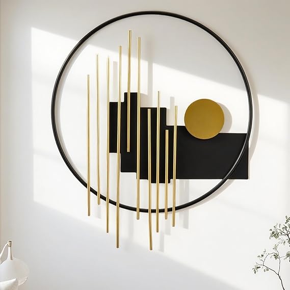 2 Pieces Large Metal Wall Decor 3D Modern Aesthetic Sculptures