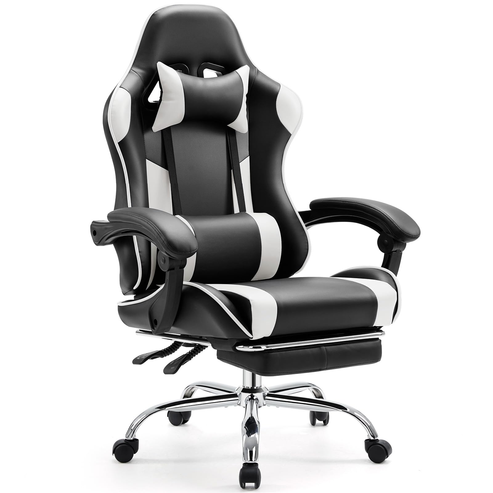 Ergonomic Gaming Chair with Footrest