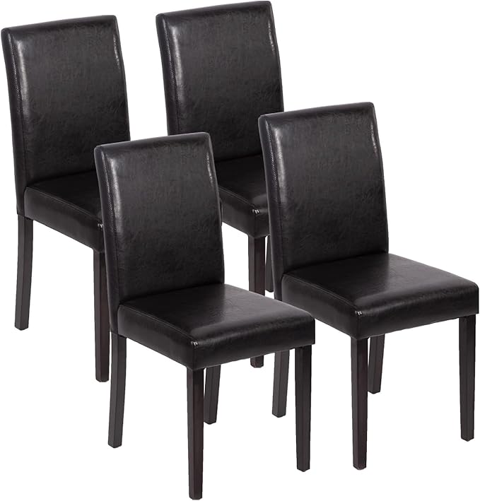 Dining Chairs Set of 4 Fabric Upholstered Beige