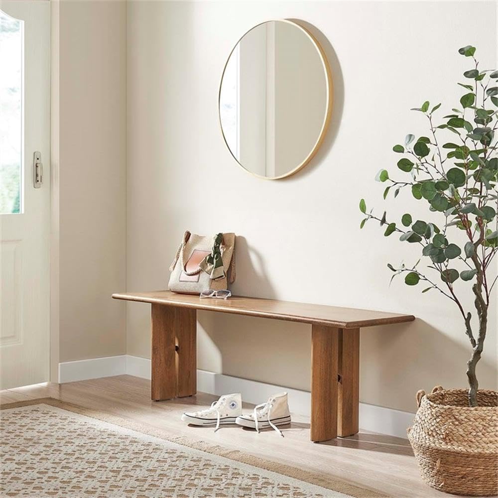 Amistad 58" Wood Bench Walnut