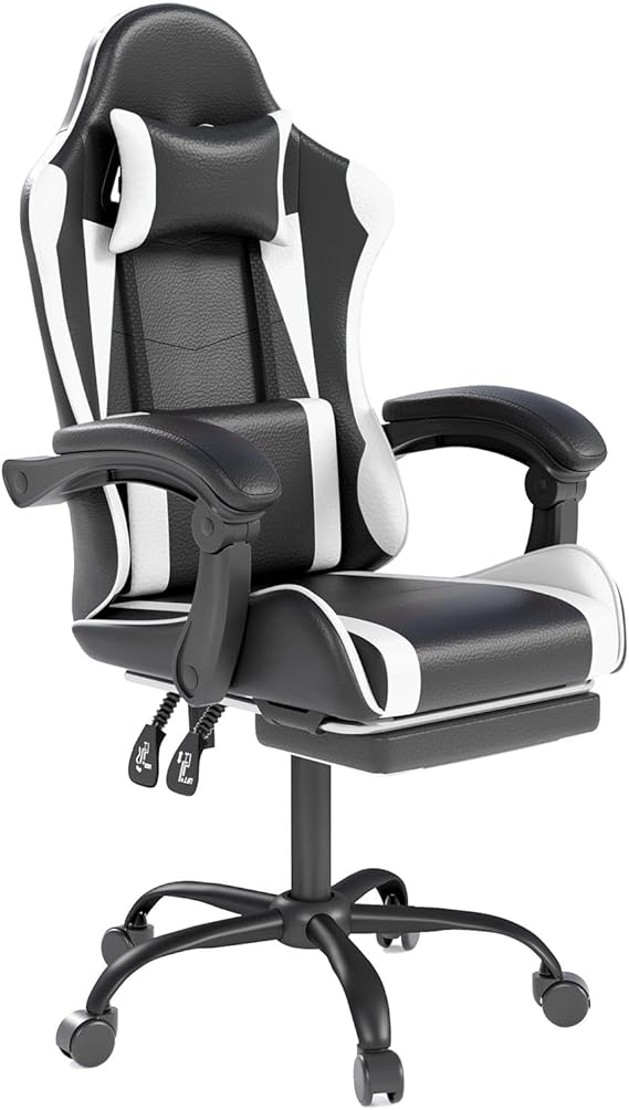 Gaming Chair with Headrest and Lumbar Support