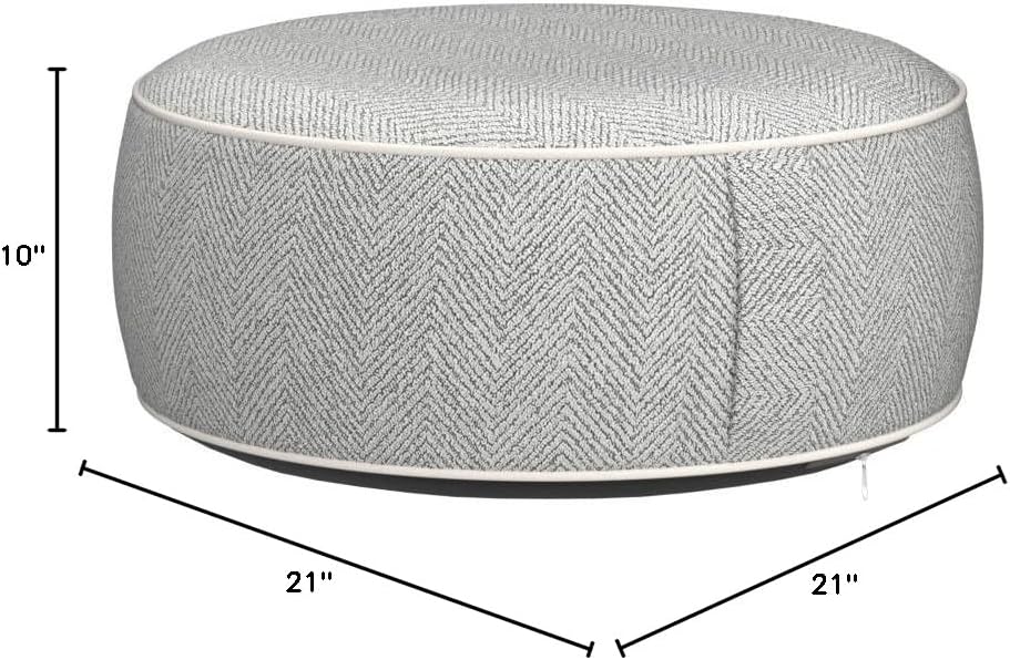 Inflatable Pouf Ottoman with Storage