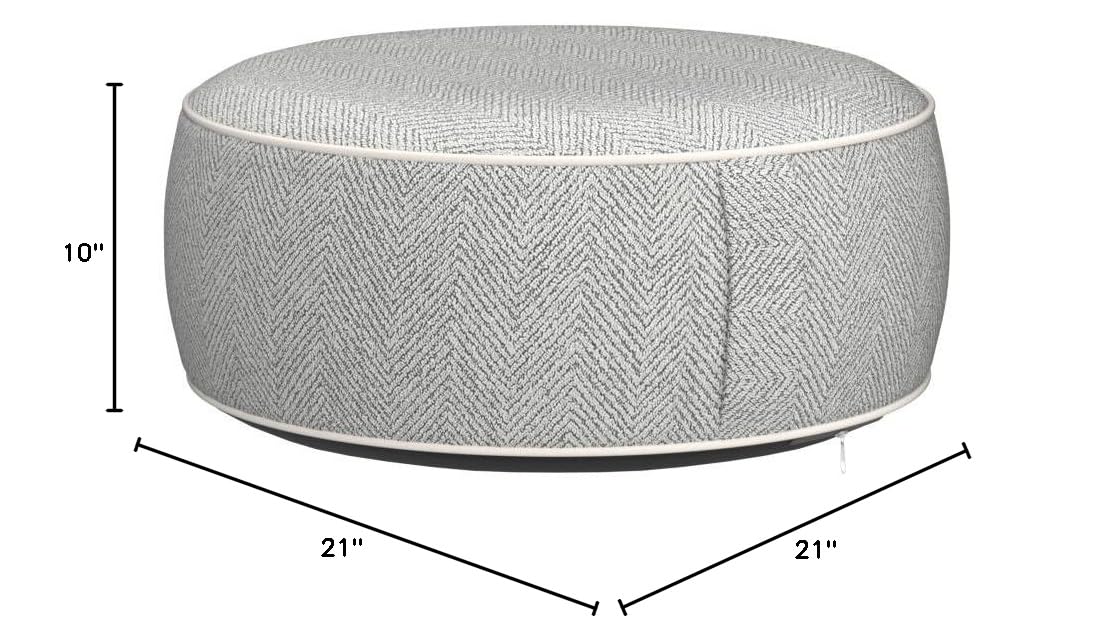 Inflatable Pouf Ottoman with Storage