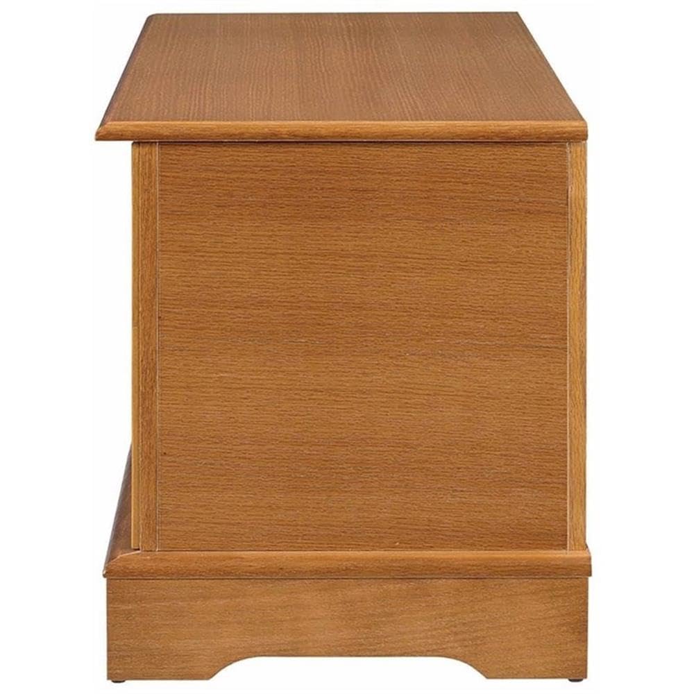 Cedar Wood Storage Blanket Chest Bench Honey Brown