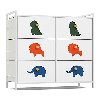 8-Drawer Kids Dresser with Wood Top