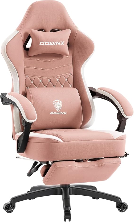 Ergonomic Gaming Chair with Footrest and Cooling Gel Pad