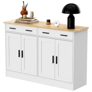 White Buffet Cabinet with Storage