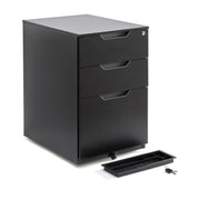 3-Drawer Mobile File Cabinet with Lock