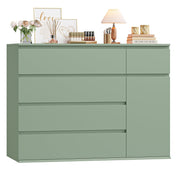 Green Dresser with Door and Deep Drawers