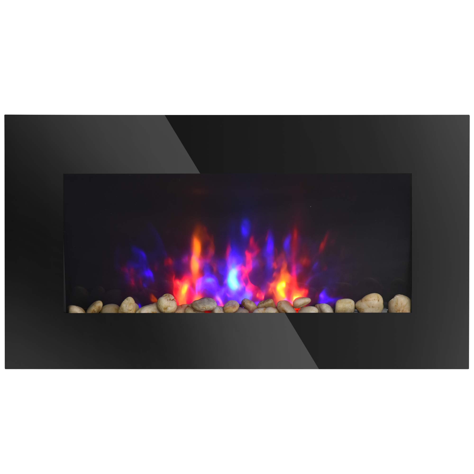 29" Wall Mounted Electric Fireplace with Remote Control