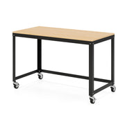 Mobile Computer Writing Desk 48" Black Maple