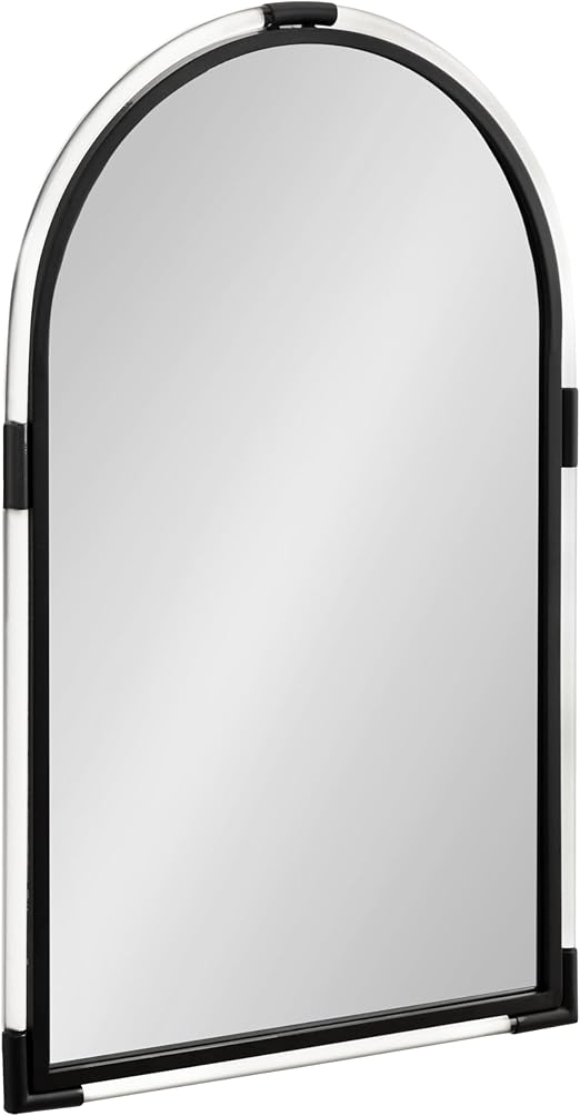 Acrylic Arch Mirror with Metal Detailing
