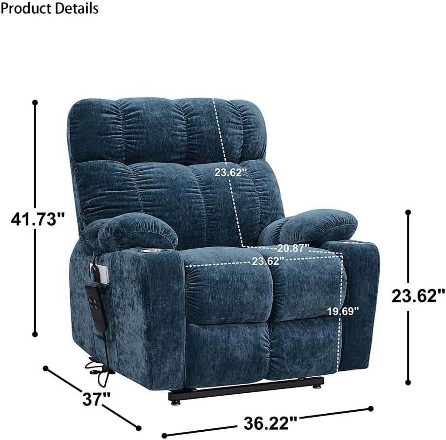 Power Lift Recliner Chair with Massage and Heating