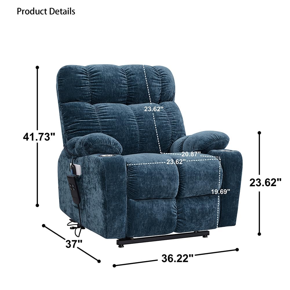 Power Lift Recliner Chair with Massage and Heating