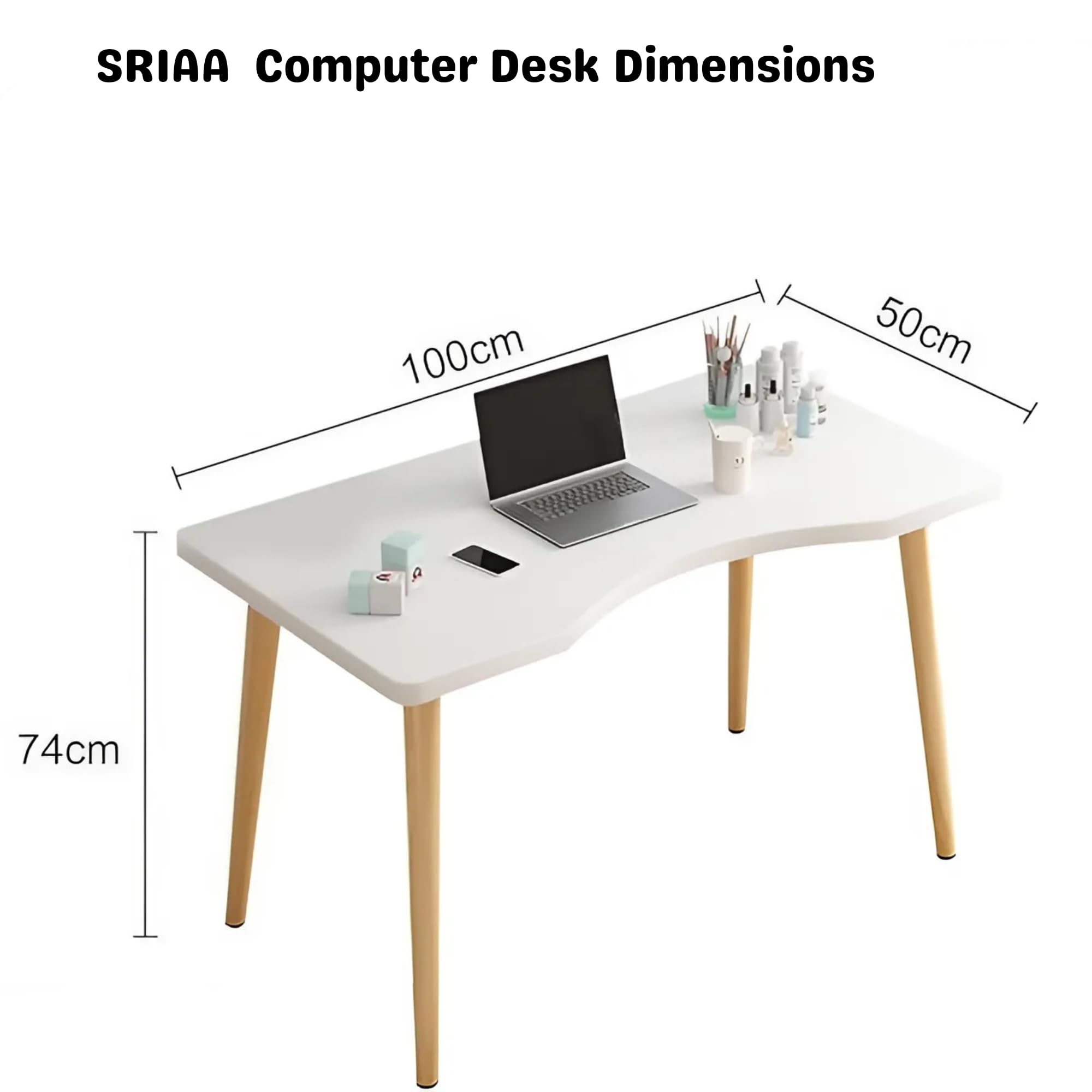 Modern White Wooden Computer Desk