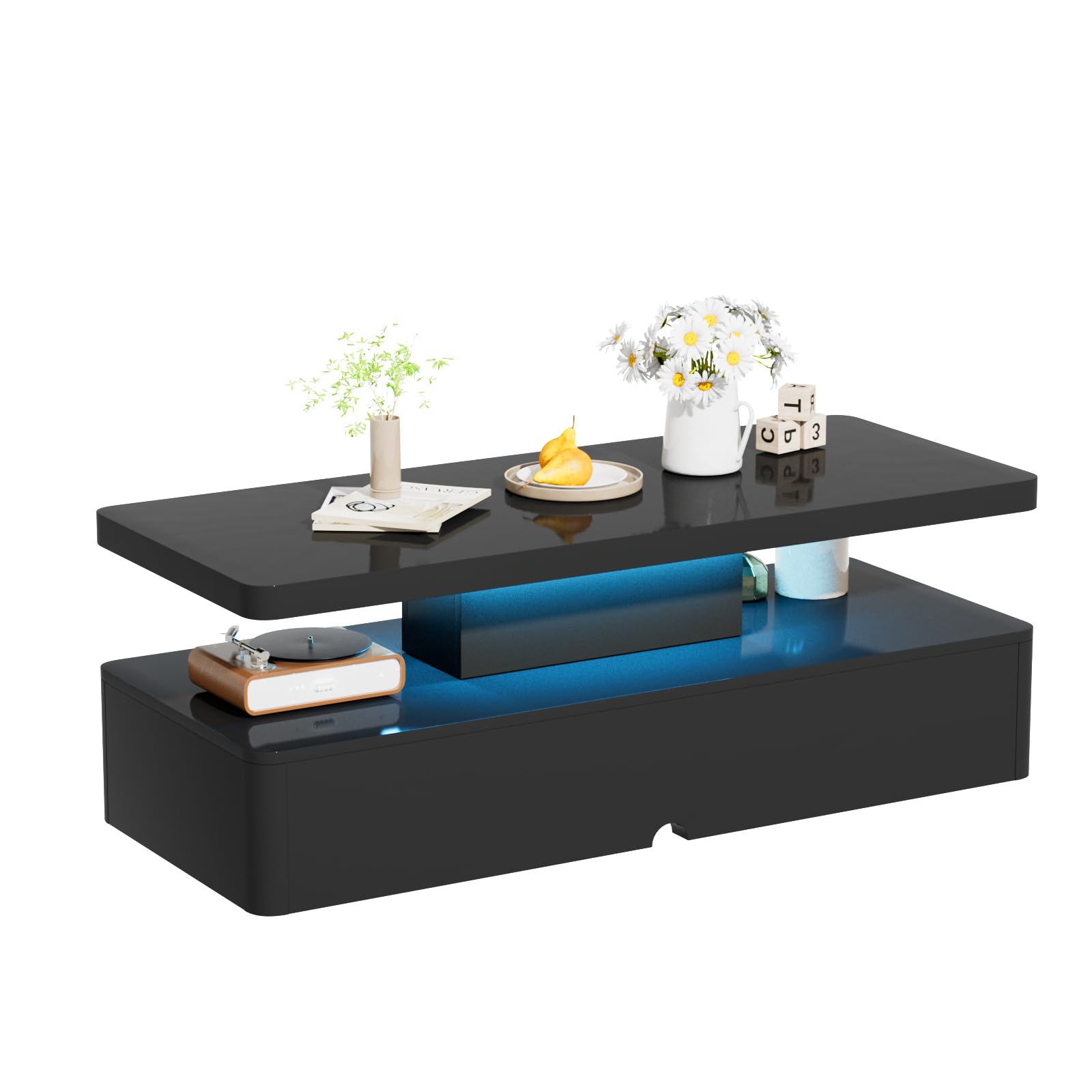 LED Coffee Table with Storage