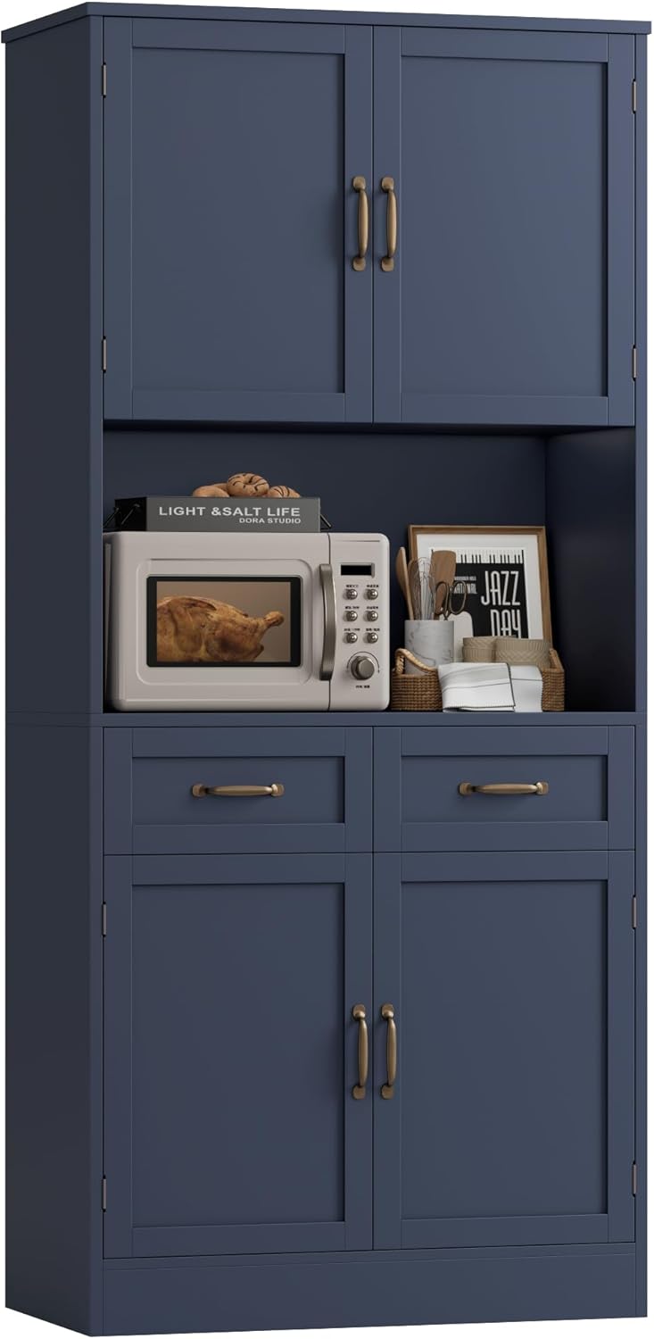 71" Tall Kitchen Pantry Storage Cabinet
