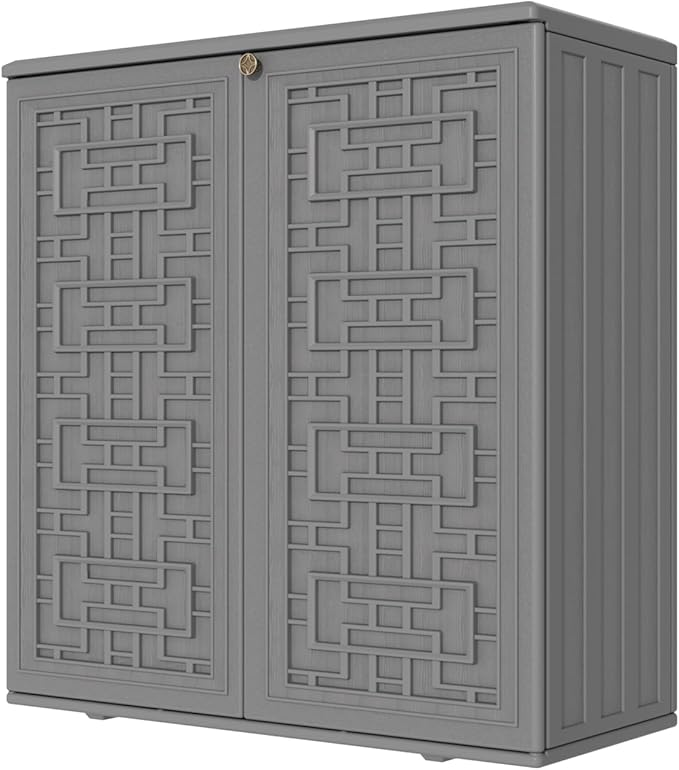 Waterproof Outdoor Storage Cabinet 62 Gallon Deck Box
