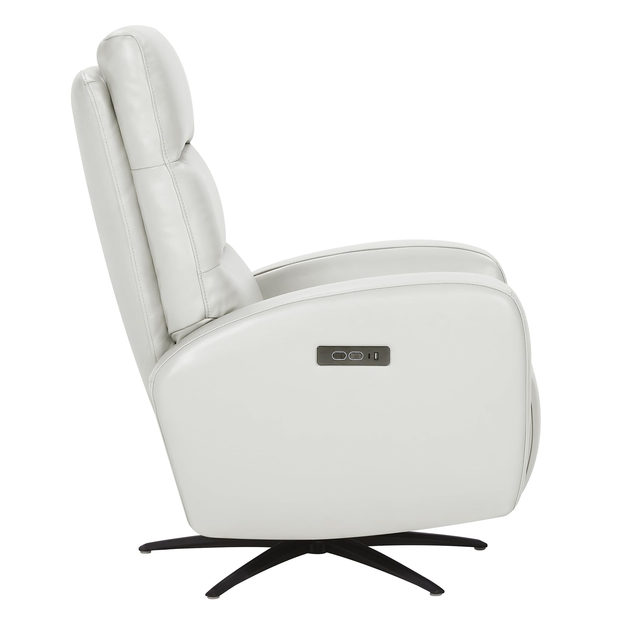 Genuine Leather Power Swivel Recliner Chair with USB Ports