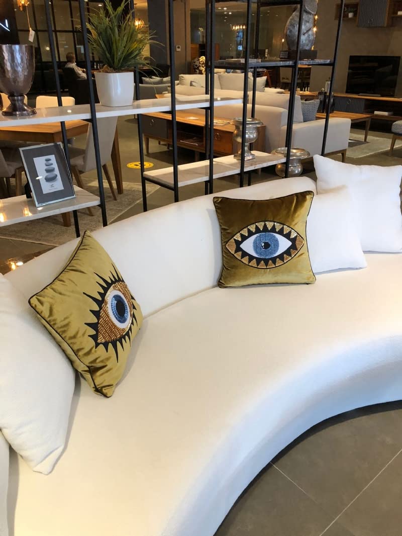 Evil Eye Velvet Throw Pillow Covers Set of 2