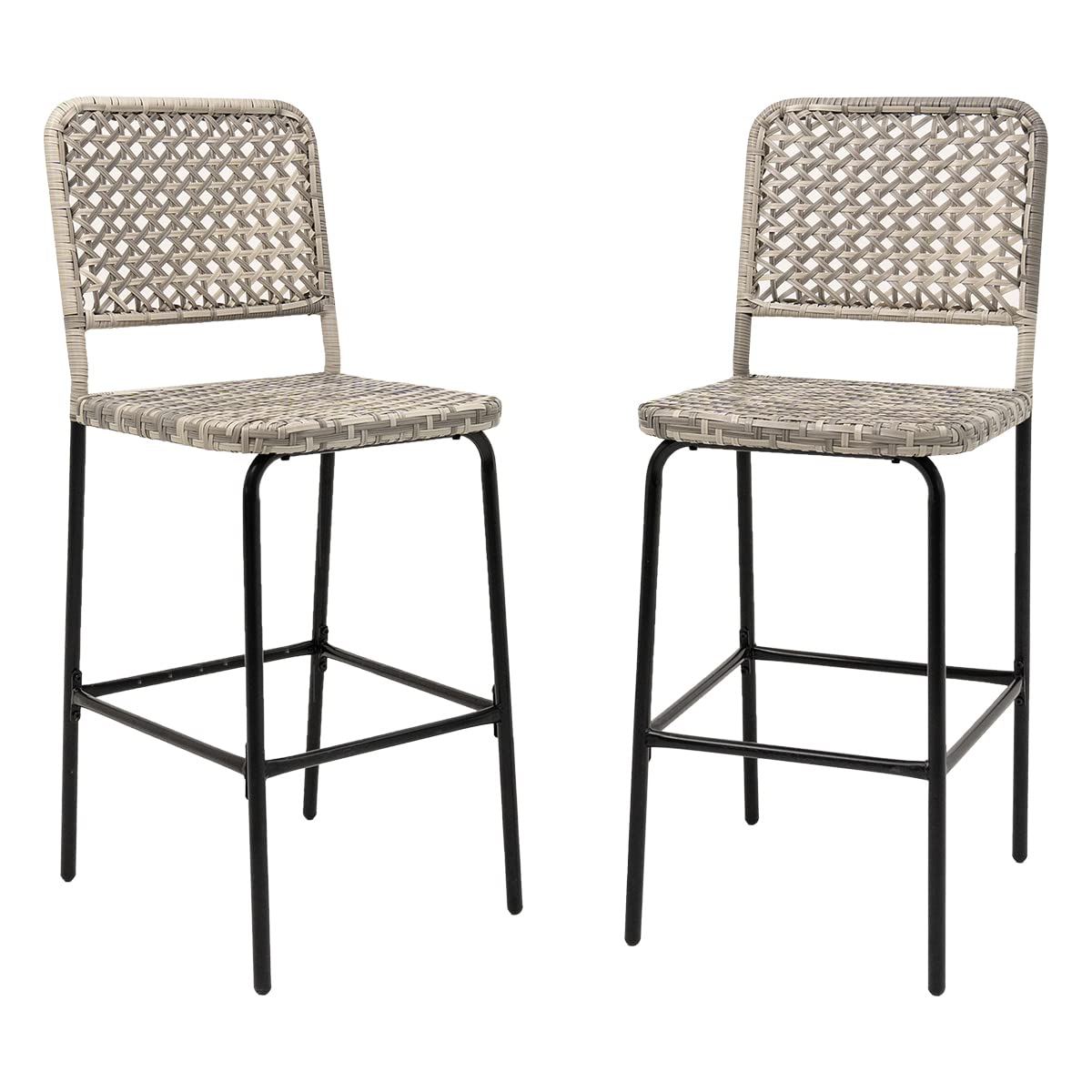 Outdoor Wicker Bar Stools Set of 2