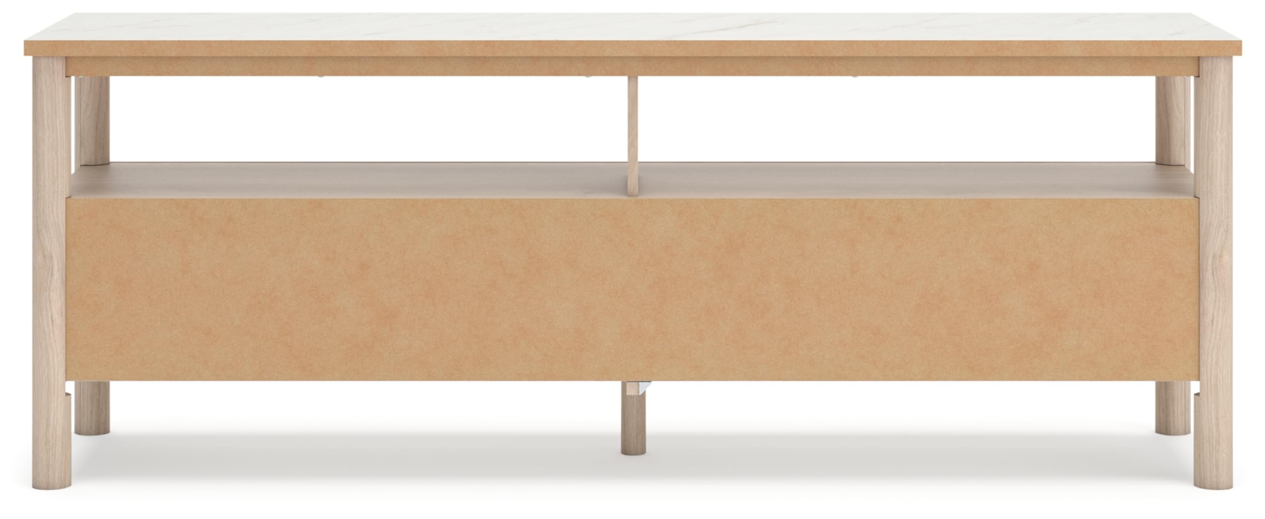 72" TV Stand with Faux Marble Top and Ambient Lighting