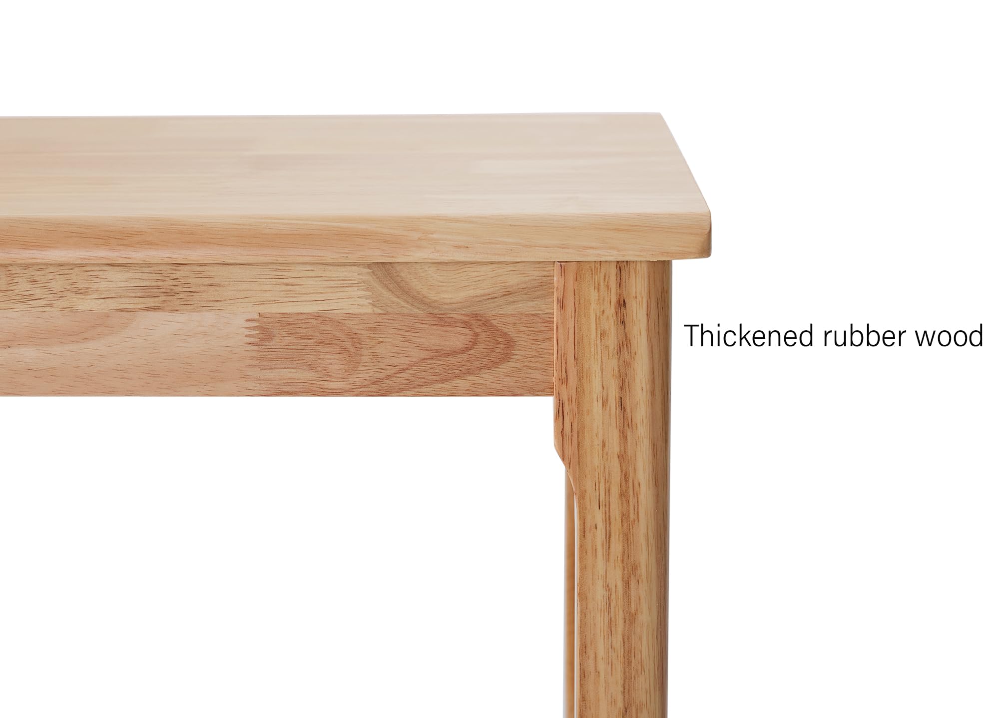 Solid Oak Wood Bench for Entryway and Dining