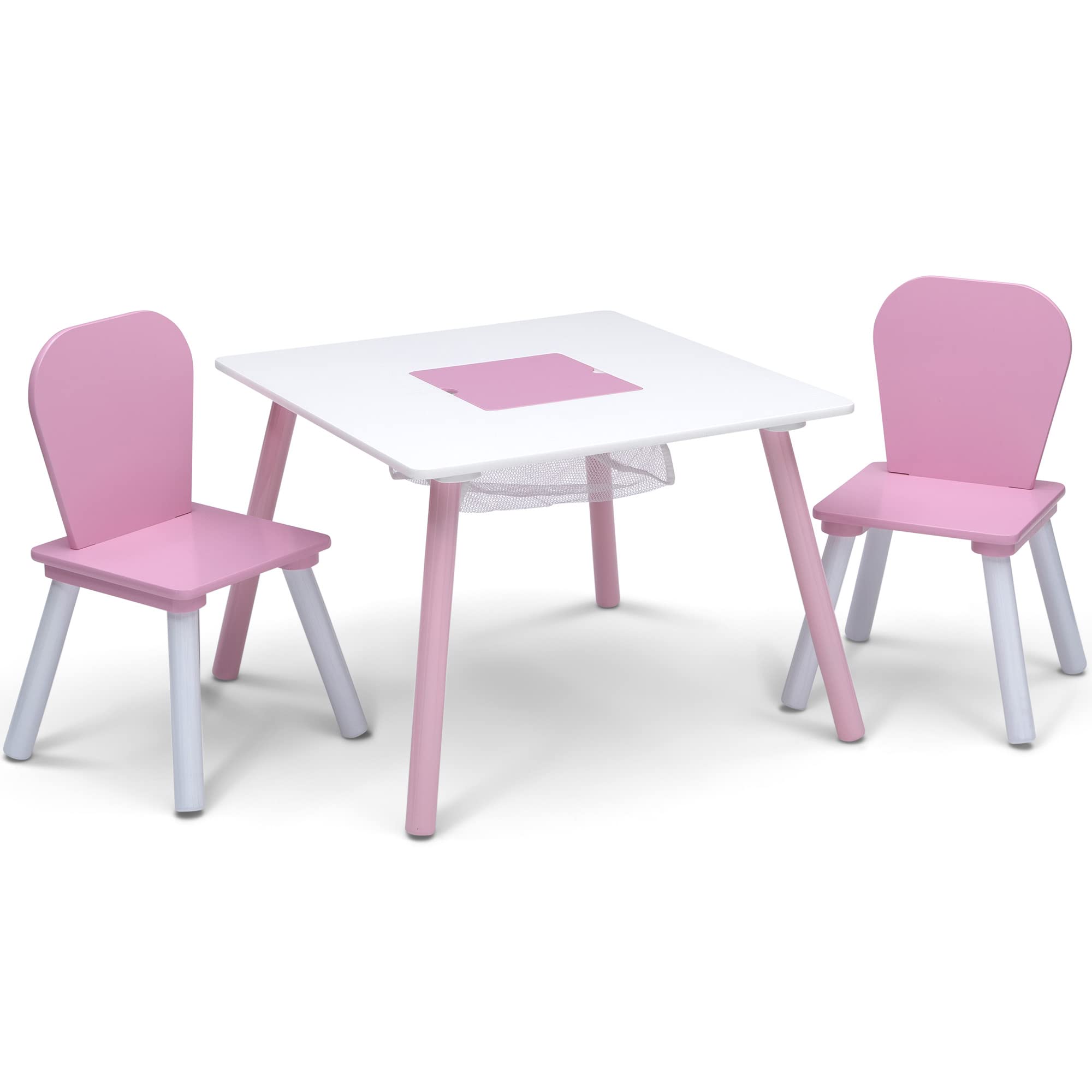 4-Piece Toddler Playroom Set with Table, Chairs & Toy Organizer
