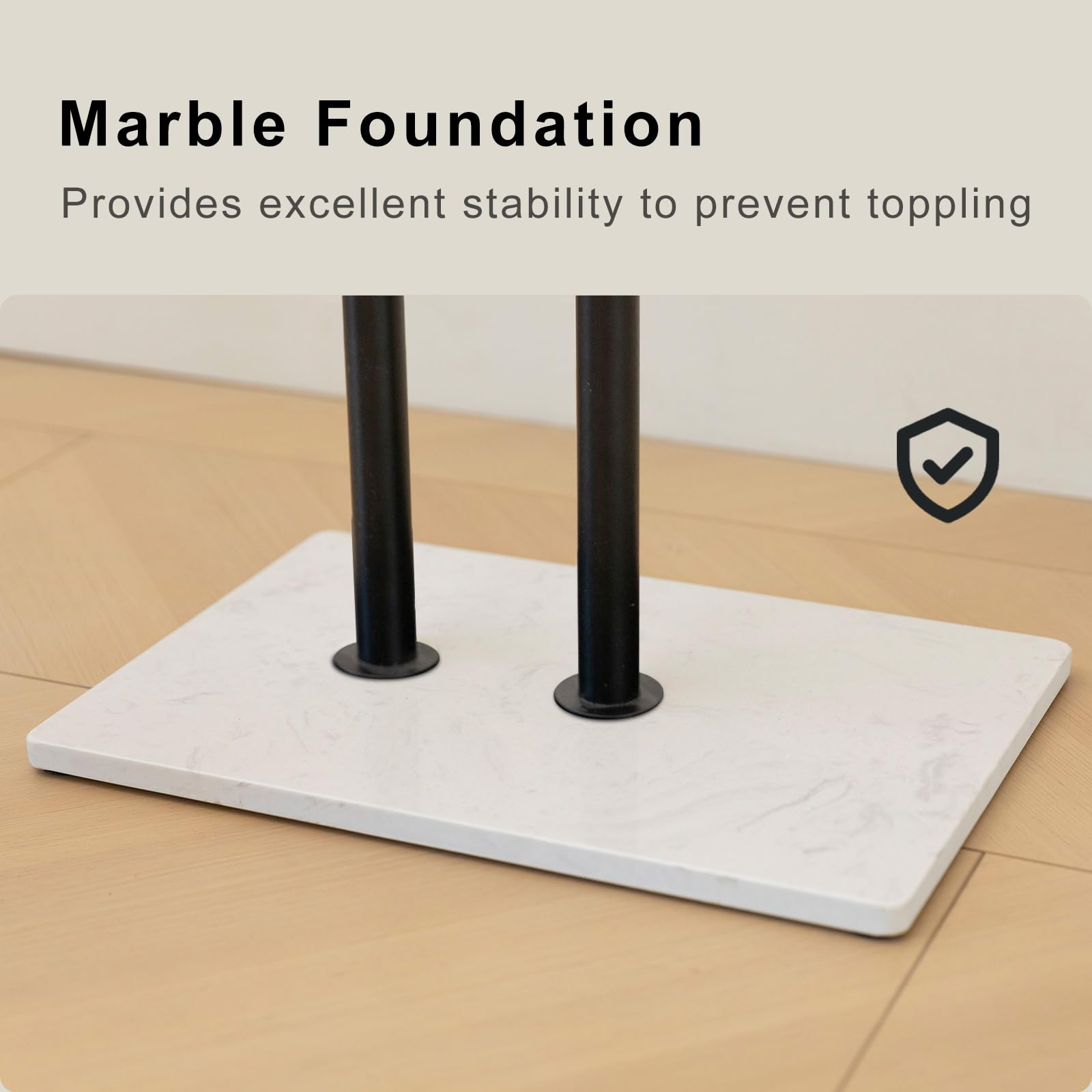 Freestanding Coat Rack with Marble Base